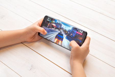 Sarajevo, Bosnia and Herzegovina - November 29, 2019: Asphalt Legends game on modern Android smart...