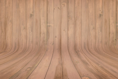 Curved wooden texture for product presentation. Vertical stripesの写真素材