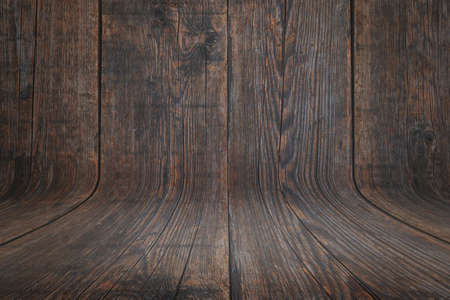 Rough old curved wooden backgroundの写真素材