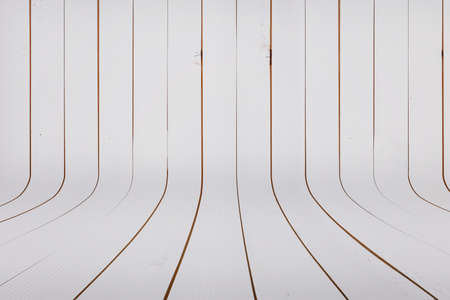 White wooden texture curved in the middle. Clean surface for product or design presentationの写真素材