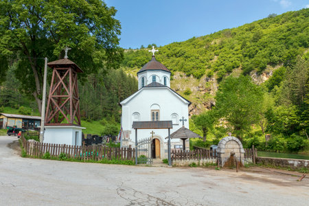 Ethno village Stitkovo, popular tourist destination. Serbiaの写真素材