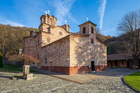 Ravanica Monastery. Medieval Serbian Orthodox Church monastery, endowment of prince Lazar of Serbia.の写真素材