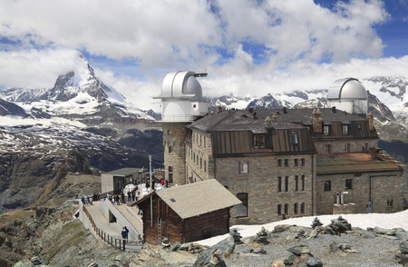 Matterhorn peak viewed from Gornergrat Mountain, Switzerlandのeditorial素材