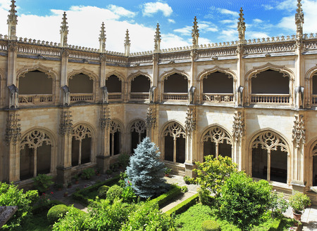 TOLEDO, SPAIN - JUNE 26, 2017: The Monastery of San Juan de los Reyes is an Isabelline style monastery in Toledo, in Castile-La Mancha, Spain, built by the Catholic Monarchs.のeditorial素材