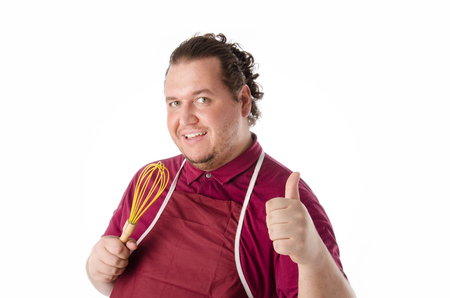 Happy chef. Smile and joy.の写真素材