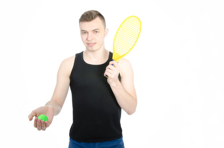 Summer holidays. White background. Handsome guy. Sport and Lifestyleの写真素材