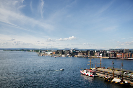 Harbor in Oslo, Norway. Scenic viewの写真素材