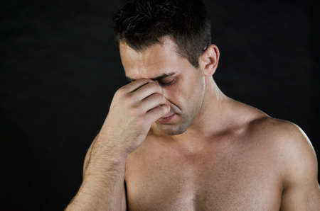 Male health and care. Young attractive guy.の写真素材