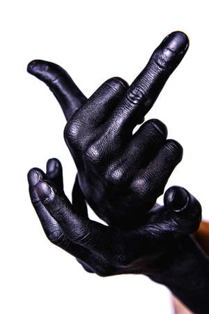 Two arms. White background.の写真素材