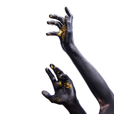 Two arms. White background.の写真素材