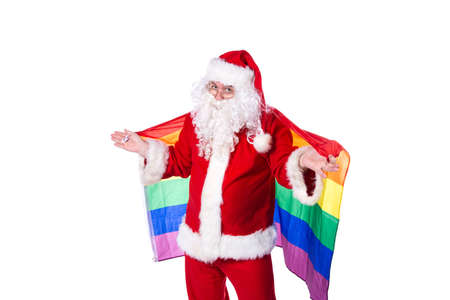 Equality. Funny fat Santa Claus.の写真素材