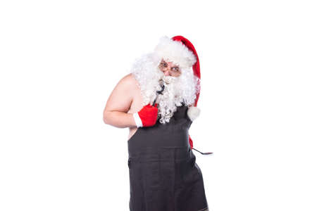 Santa Claus is preparing dinner.の写真素材