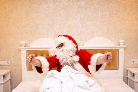 Young funny Santa Claus.の写真素材