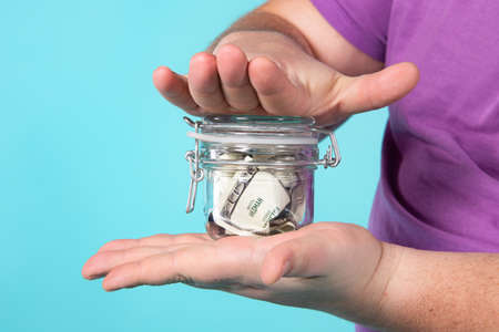 Piggy bank money for a new thing.の写真素材