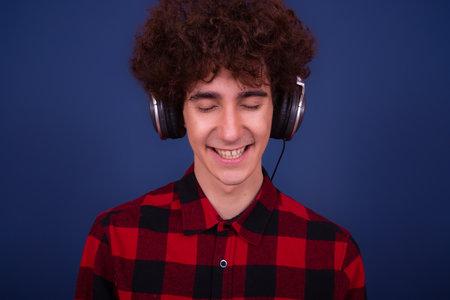 Emotions of a young attractive guy.の写真素材