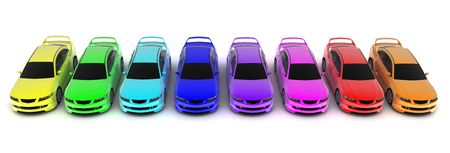 Eight sporting car on a white background  の写真素材