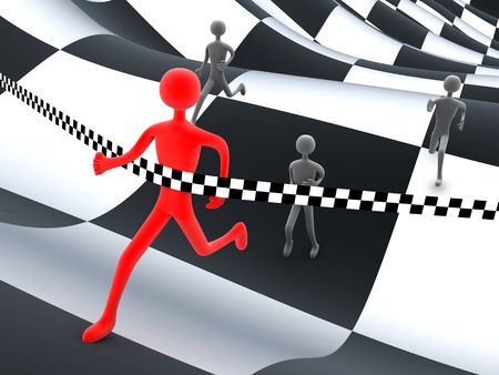 abstract competitions to on at run  (done in 3d)の写真素材