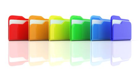 row file, isolated background (done in 3d) の写真素材