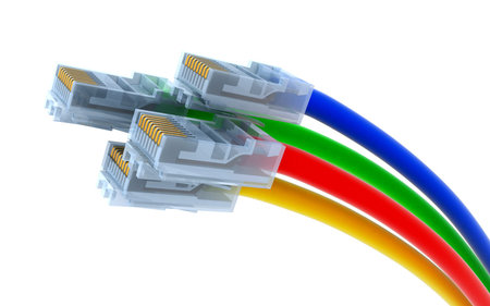 four net cable (done in 3d, isolated)