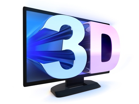 Symbol "TV 3d" (done in 3d, isolated)  の写真素材