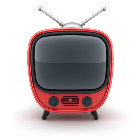 Symbol  TV  on a white background  done in3d の写真素材
