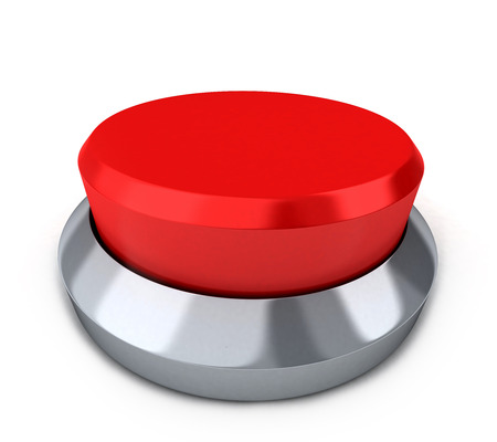 Red button on white background (done in 3d) の写真素材