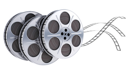 spool film on white background (done in 3d)の写真素材