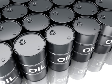 Barrels on a white background (done in 3d)の写真素材