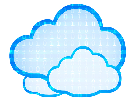 Abstract cloud storage symbol. 3d illustrationの写真素材