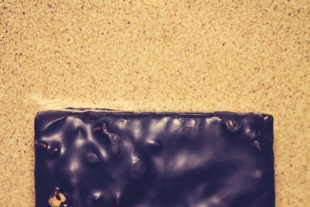 A whole waffle bar in chocolate.の写真素材