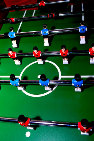 Arcade table soccer with tools for playing for office and home game.の写真素材