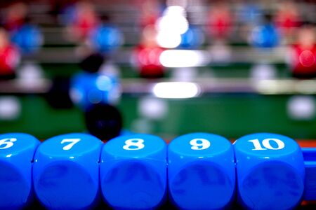 Arcade table soccer with tools for playing for office and home game.の写真素材