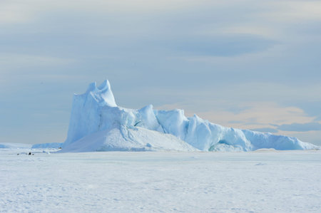 Beautiful view of icebergs in Snow Hill Antarctica