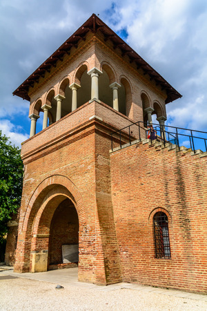 MOGOSOAIA, ROMANIA - September 29: Mogosoaia Palace on September 29, 2015 in Mogosoaia, Romania. It was built between 1698-1702 by Constantin Brancoveanu in the Romanian Renaissance style or Brancovenesc style.のeditorial素材