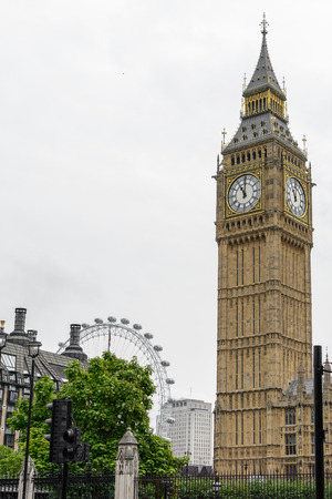 London, United Kingdom - August 20: Big Ben picture and surroundings on August 20, in London. Big Ben is the nickname for Great Bell of the clock at the north end of the Palace of Westminster in London.のeditorial素材