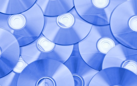 Close-up of CDs. Use for background or textureの写真素材