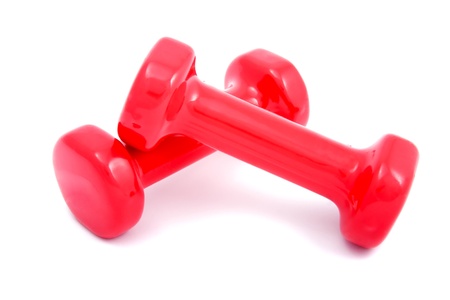 dumbbells isolated on a whiteの写真素材