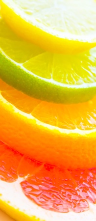 Mixed citrus fruitの写真素材
