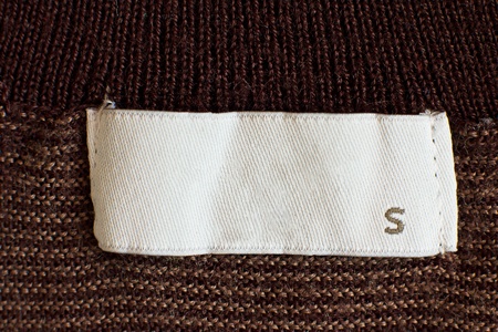 Macro of s size clothing labelの写真素材