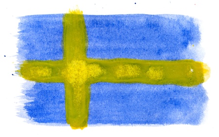 Brushstroke Flag of Swedenの写真素材
