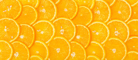 Panorama from Sliced orange background. Use as a background or texture