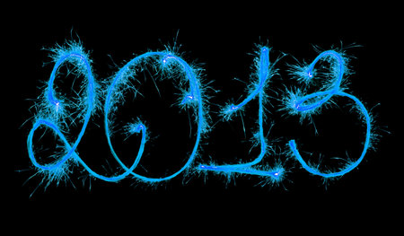 Happy New Year - 2013 made a sparkler