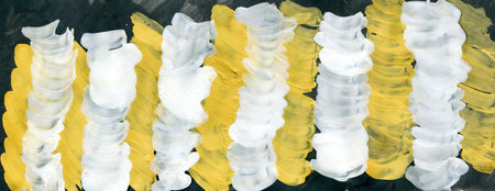 Acrylic paint background in black and yellow colors with texture