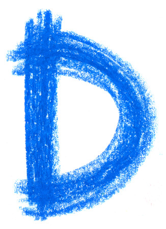 Alphabet pastel on white backgroundの写真素材