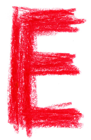 Alphabet pastel on white backgroundの写真素材