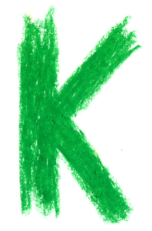 Alphabet pastel on white backgroundの写真素材