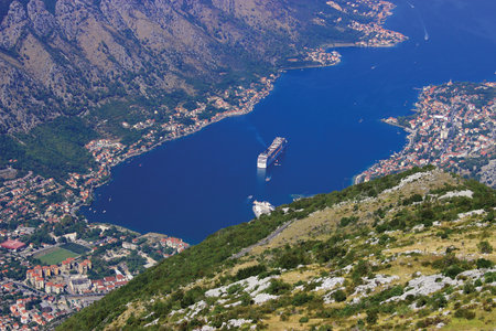 Mountains Montenegro,Kotor Bay Viewの写真素材