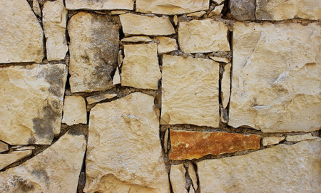 Background of stone wall textureの写真素材