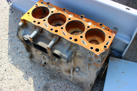 Old block cylinder. rustyの写真素材