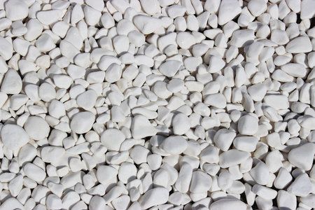 Background and texture of floor decoration in garden by white stoneの写真素材